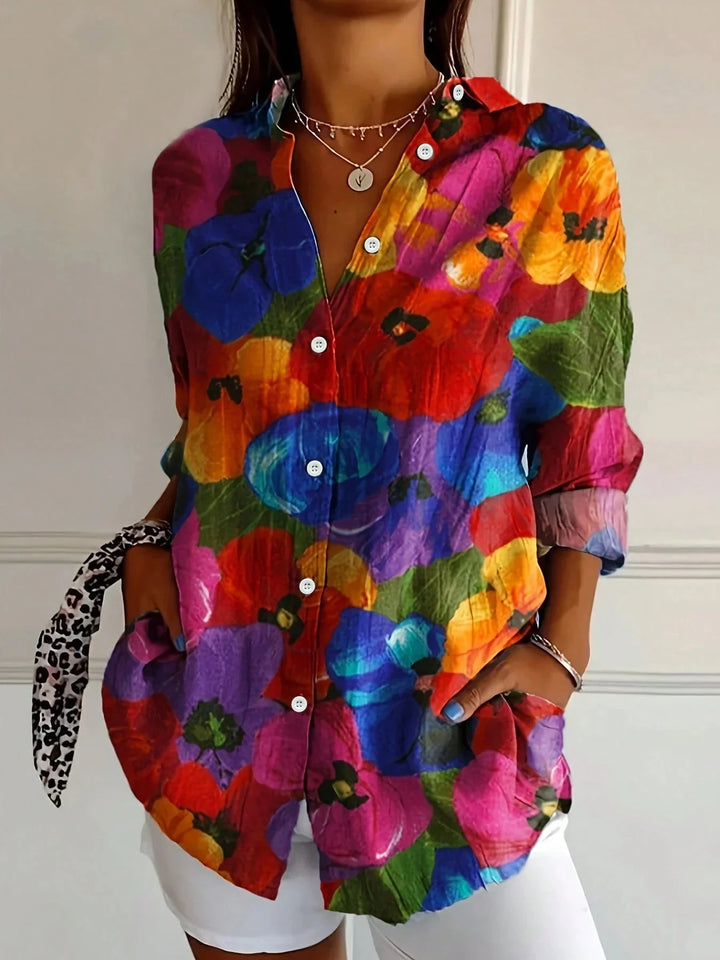 Terri™ | Colorful Blouse with Playful Print