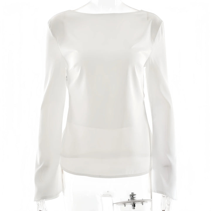 Ivy Manhattan | Satin Long-Sleeve Top