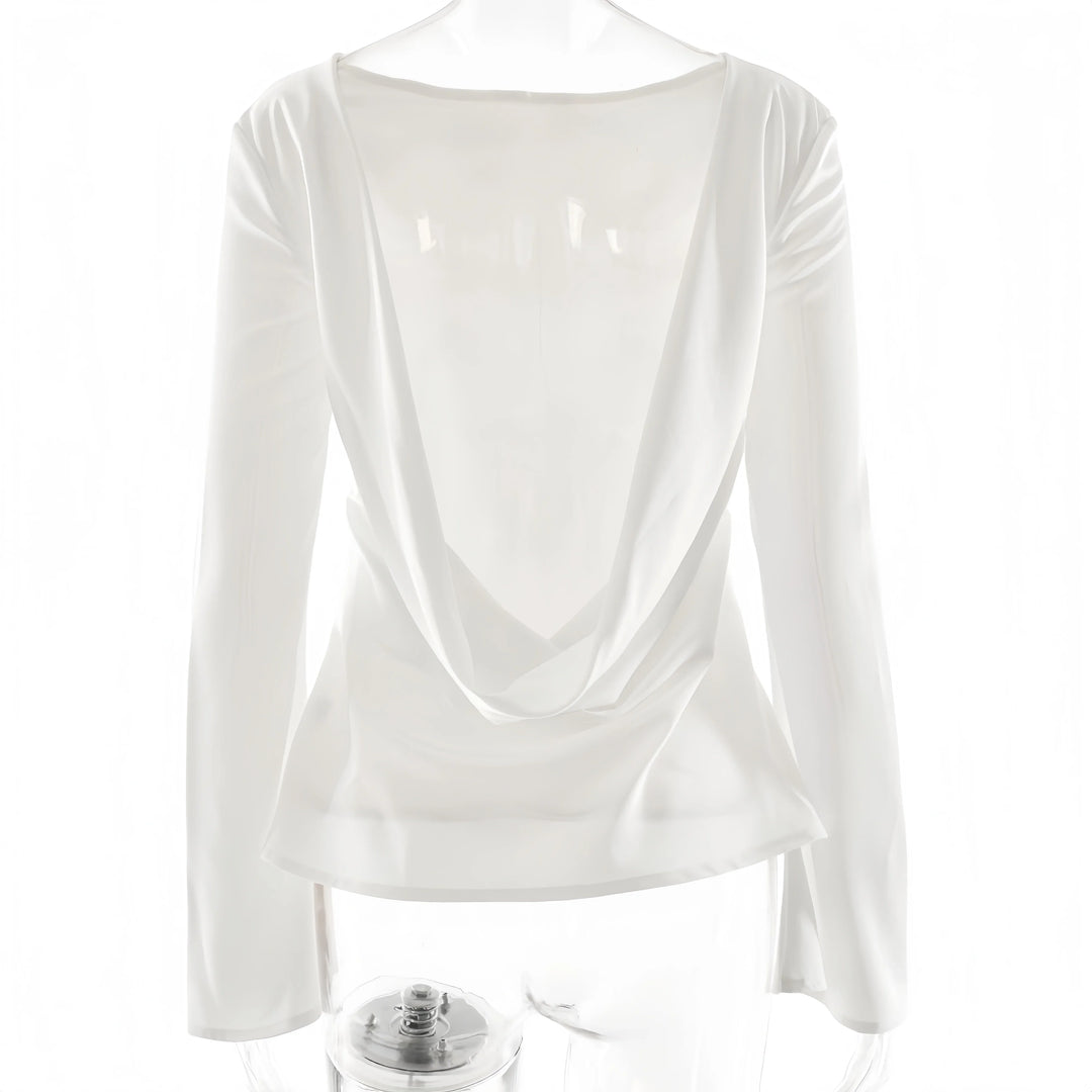 Ivy Manhattan | Satin Long-Sleeve Top