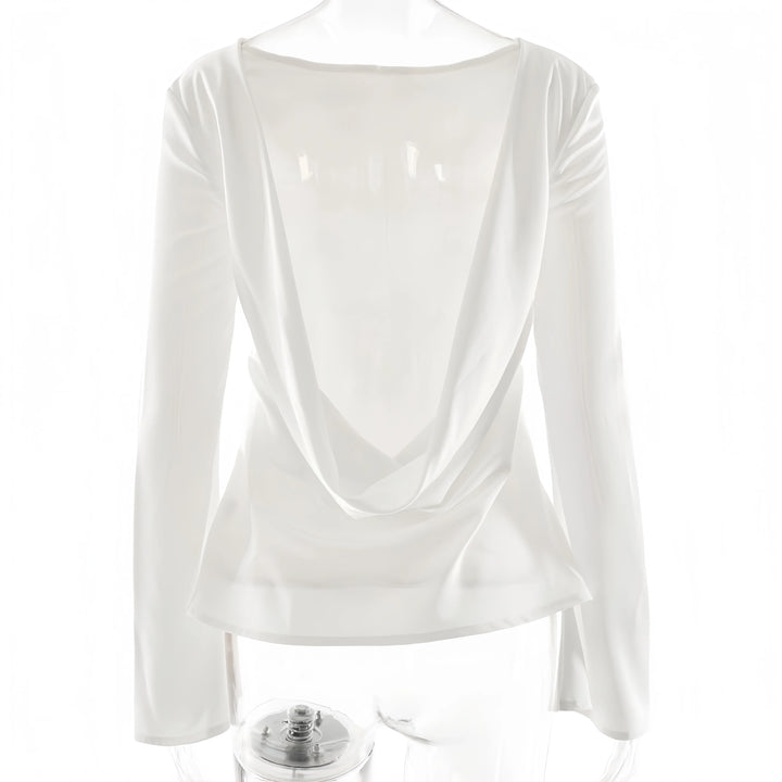 Ivy Manhattan | Satin Long-Sleeve Top