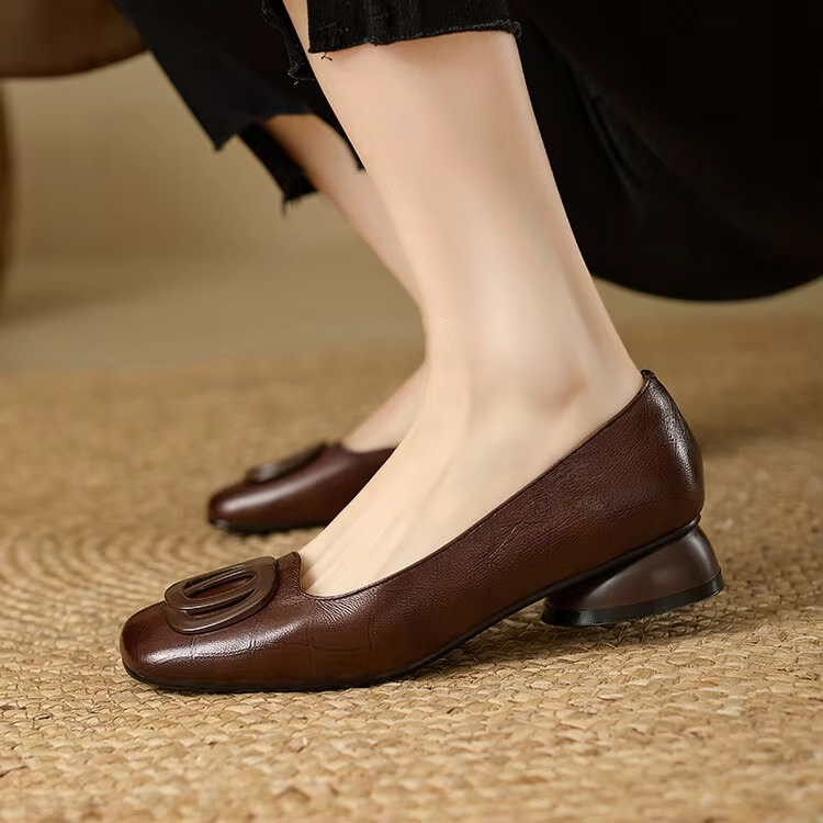 Sophia | Elegant Leather Flat Shoes