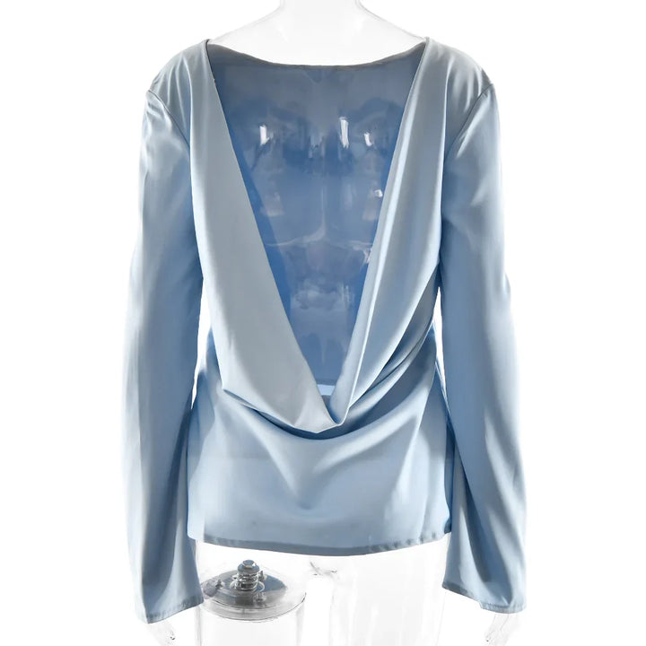 Ivy Manhattan | Satin Long-Sleeve Top