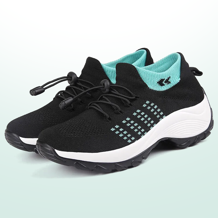 Ambulo Orthopedic Shoes Knitted Fabric - Green Black