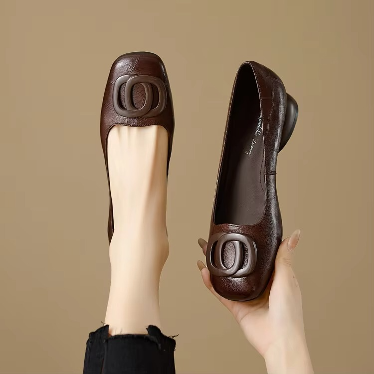 Sophia | Elegant Leather Flat Shoes
