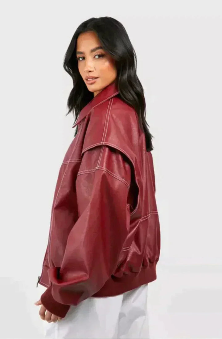 Selene | Elegant Red Jacket for Women