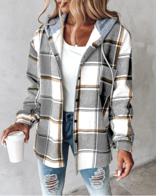 Ivy Manhattan | Beatrix Plaid Hooded Jacket