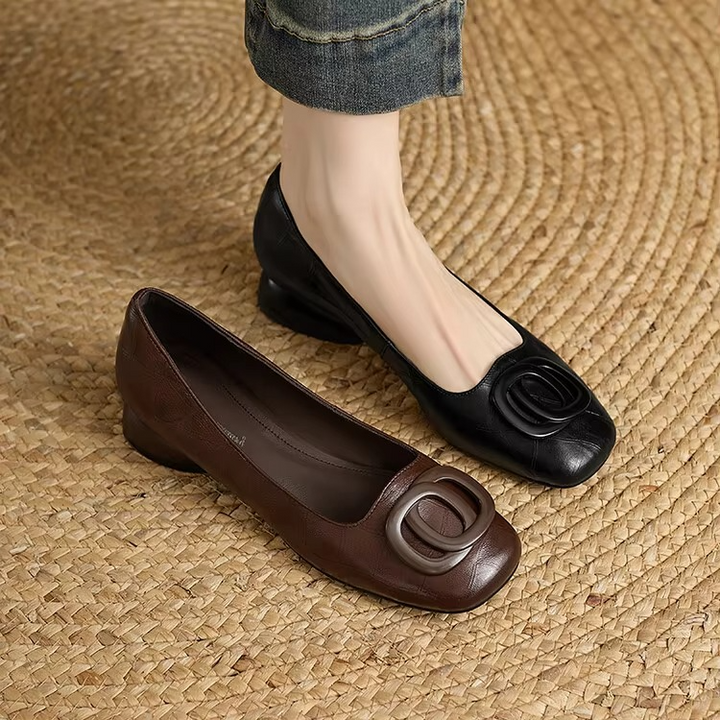 Sophia | Elegant Leather Flat Shoes