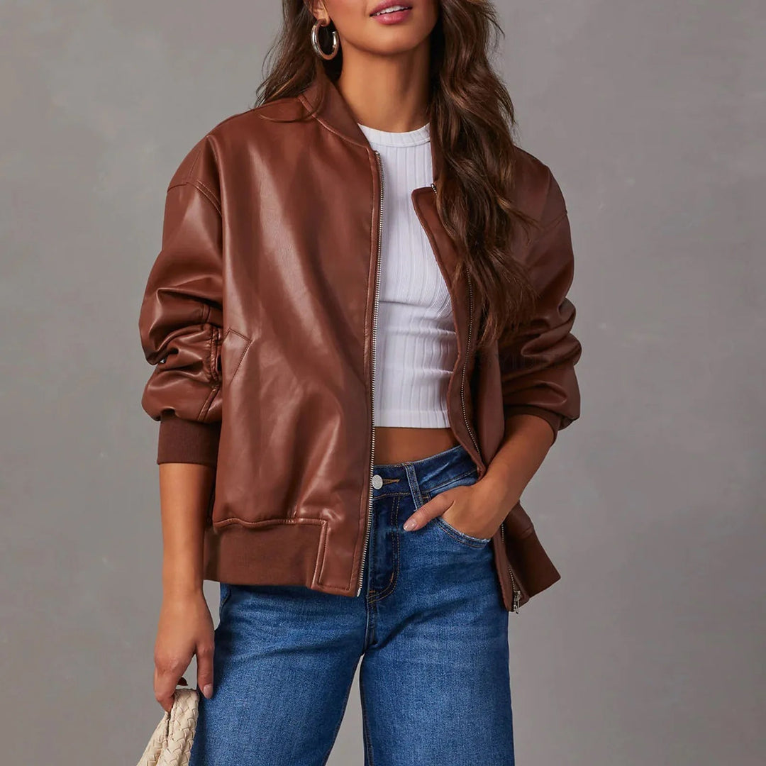 Ivy Manhattan | Indigo Oversized Aviator Jacket