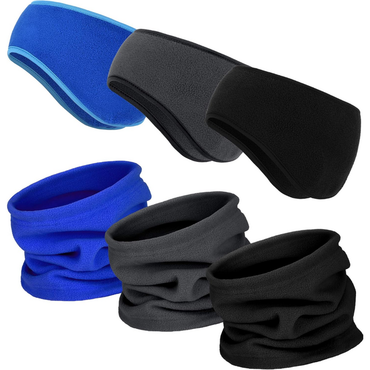 Winter Ensemble 6-in-1 with Headbands and Neck Warmers for Adults | Ideal for Outdoor Activities