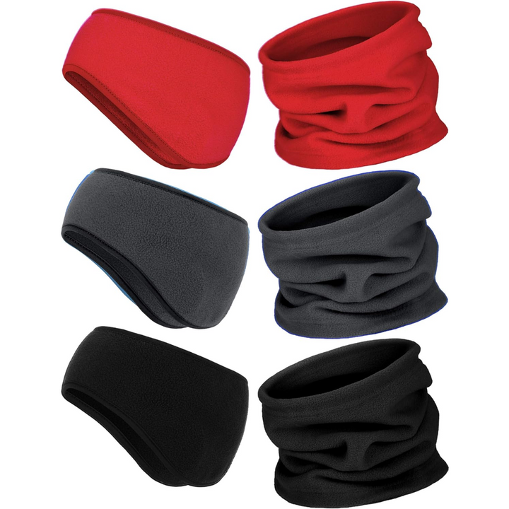 Winter Ensemble 6-in-1 with Headbands and Neck Warmers for Adults | Ideal for Outdoor Activities