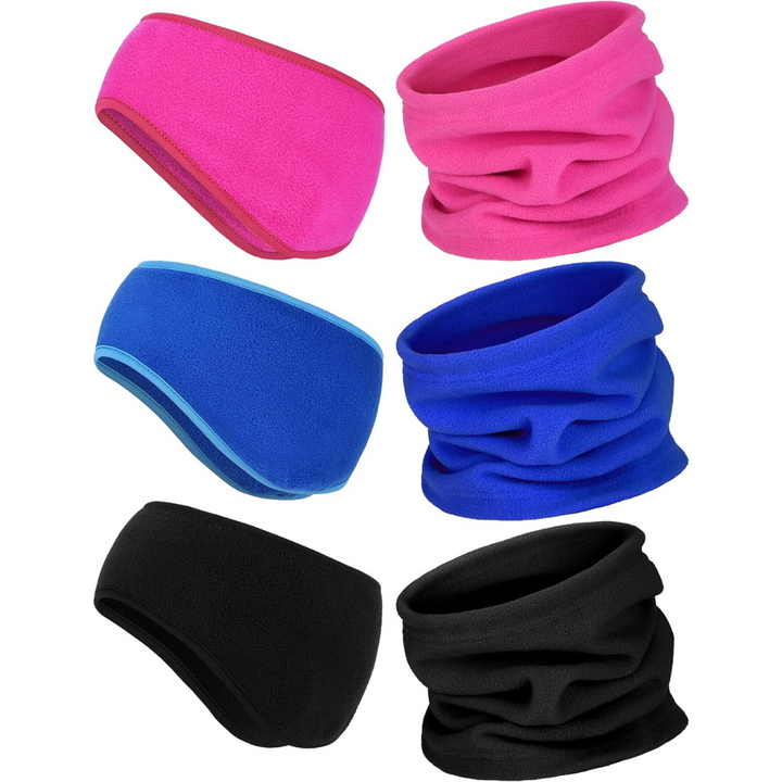 Winter Ensemble 6-in-1 with Headbands and Neck Warmers for Adults | Ideal for Outdoor Activities