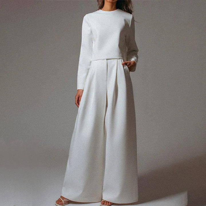 Hjørdis | Women's Cropped Long Sleeve Two-Piece Set