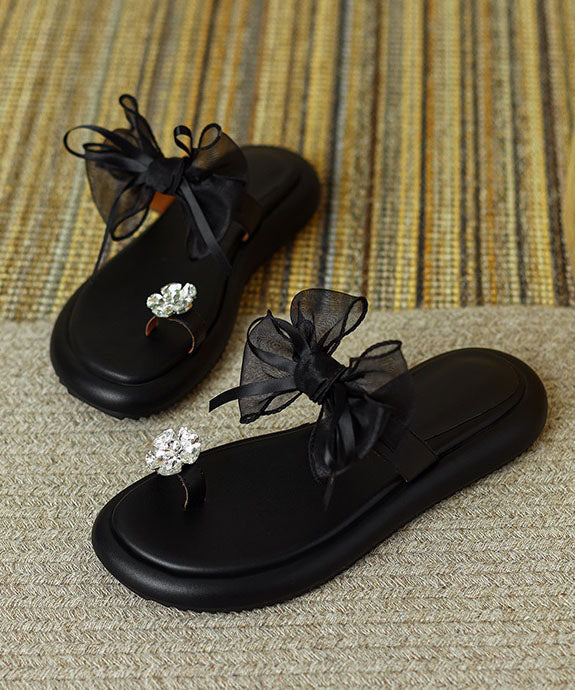 Women Sandals Slip-On with Bows | Casual