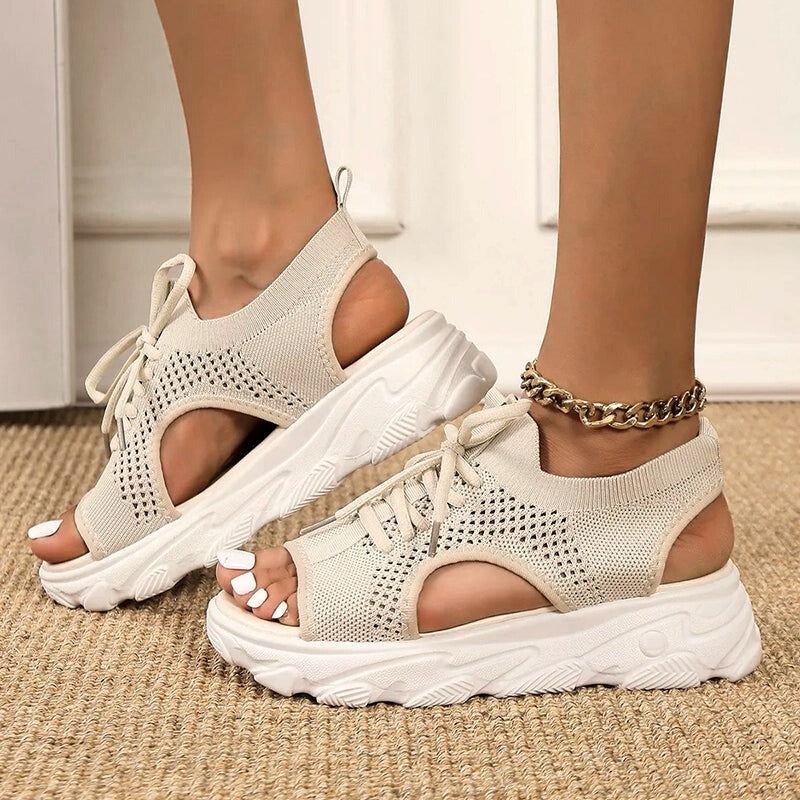 Women's Sandals Open Toe | Lace-Up Platform