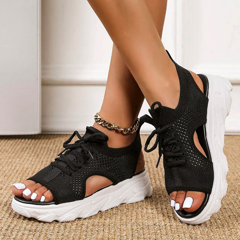 Women's Sandals Open Toe | Lace-Up Platform