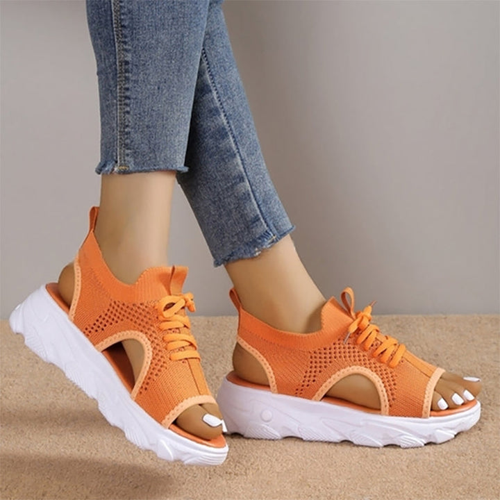 Women's Sandals Open Toe | Lace-Up Platform