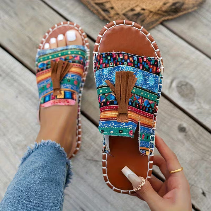 Women's Sandals Slip-On Tassel Detail | Casual