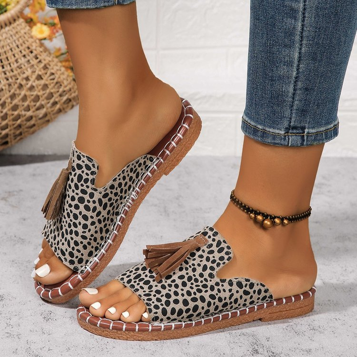 Women's Sandals Slip-On Tassel Detail | Casual
