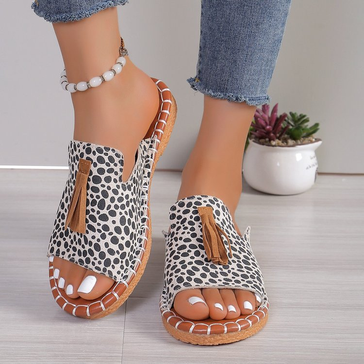 Women's Sandals Slip-On Tassel Detail | Casual