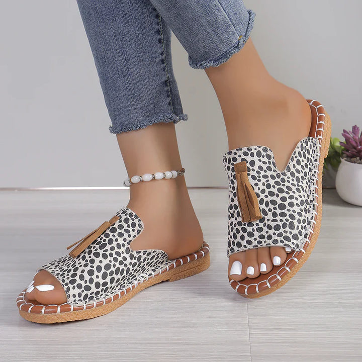 Women's Sandals Slip-On Tassel Detail | Casual