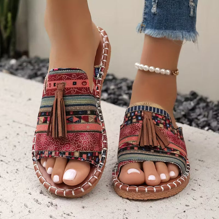 Women's Sandals Slip-On Tassel Detail | Casual