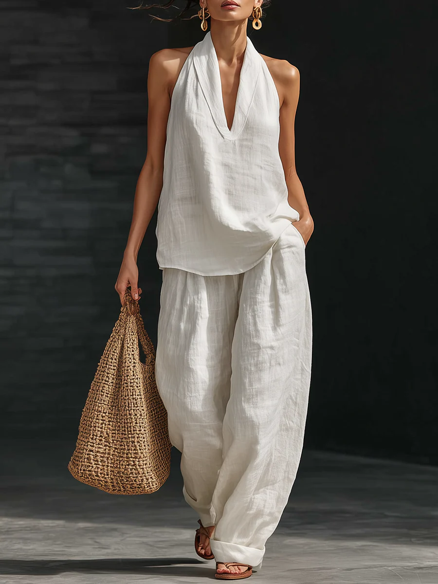 Zoë™ || Sleeveless set with wide pants
