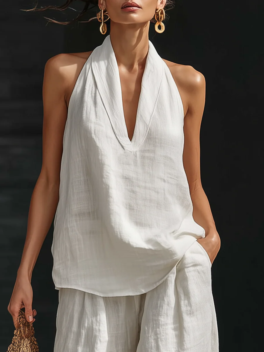 Zoë™ || Sleeveless set with wide pants