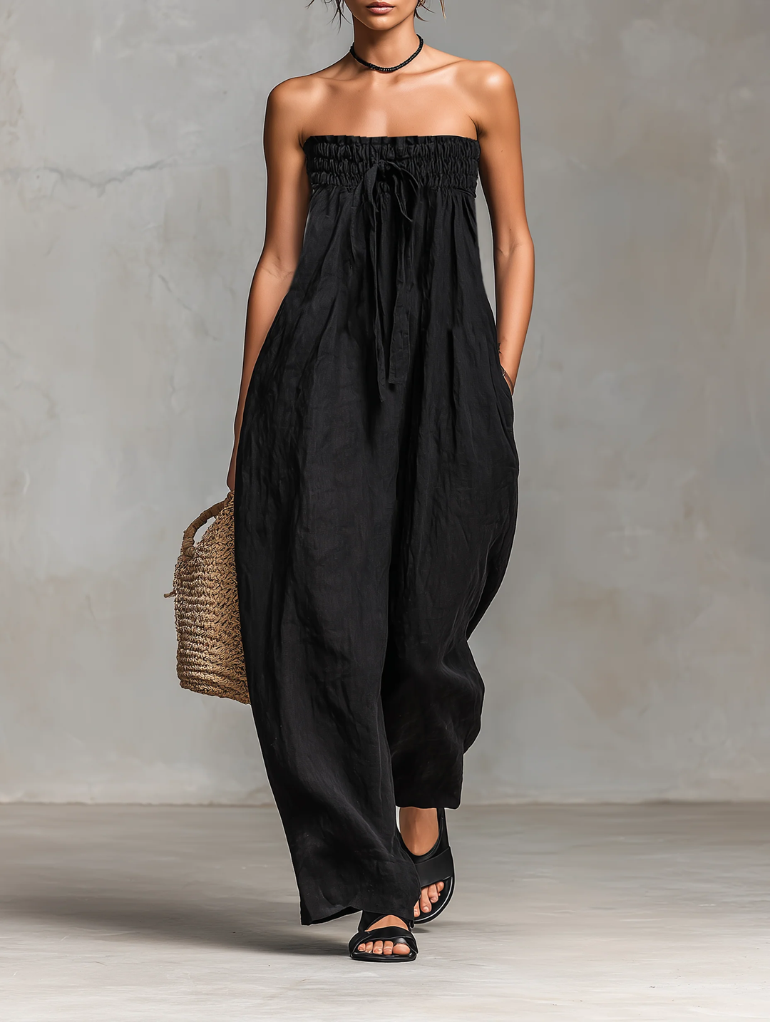 Nina™ || Elegant Strapless Jumpsuit