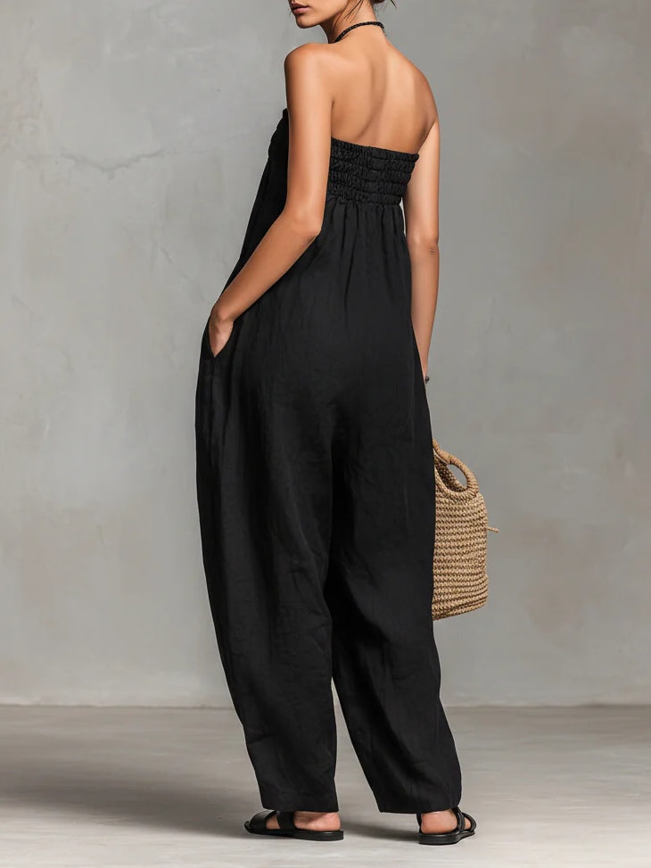 Nina™ || Elegant Strapless Jumpsuit