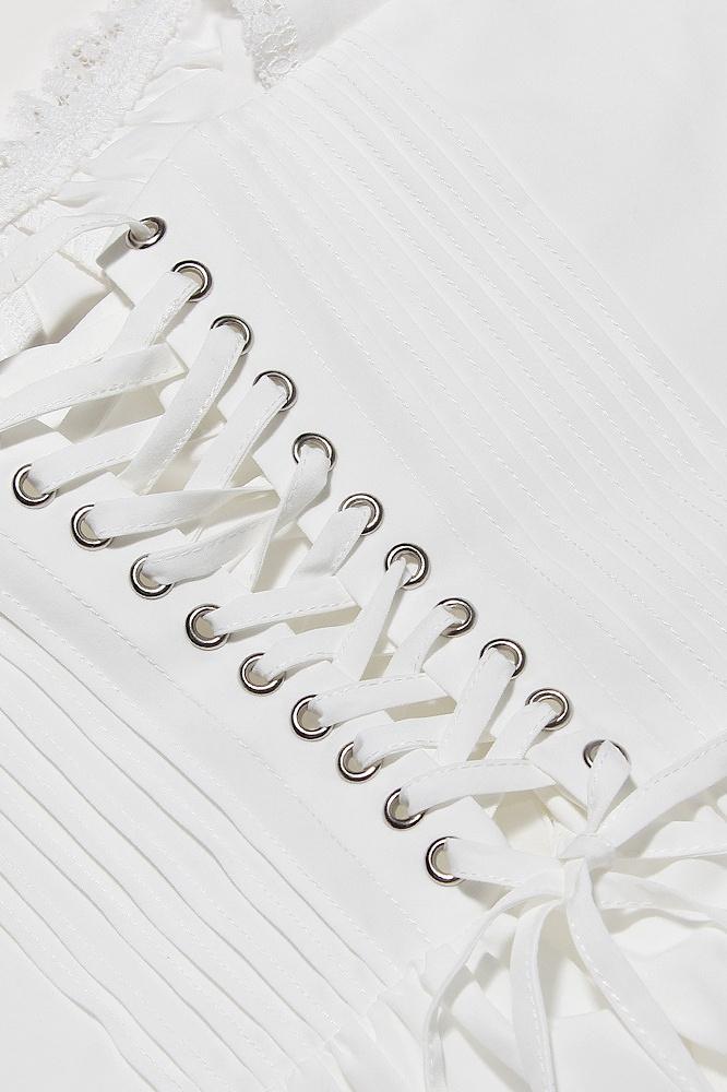 Arely | Elegant Mini Corset Dress with Lace and Satin for Women