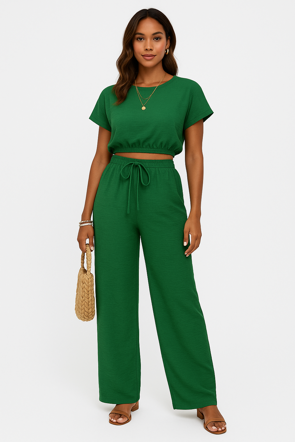 Andrine | Women's Wide-Leg Jumpsuit Set