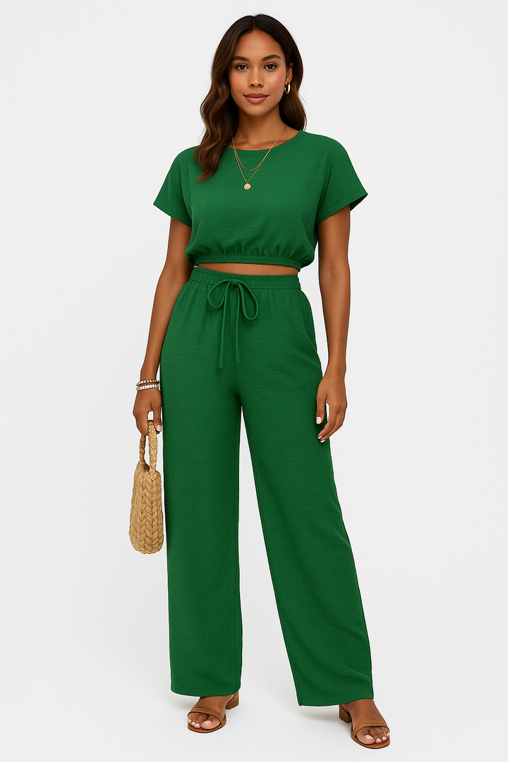 Andrine | Women's Wide-Leg Jumpsuit Set