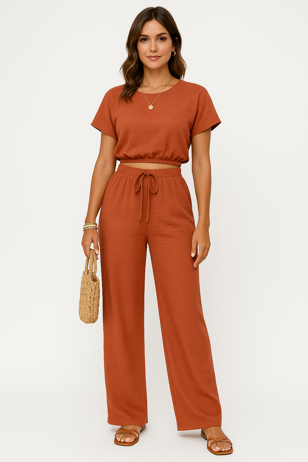 Andrine | Women's Wide-Leg Jumpsuit Set