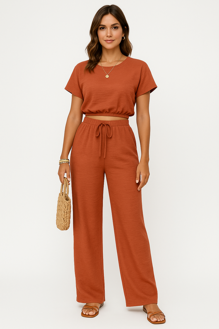 Andrine | Women's Wide-Leg Jumpsuit Set