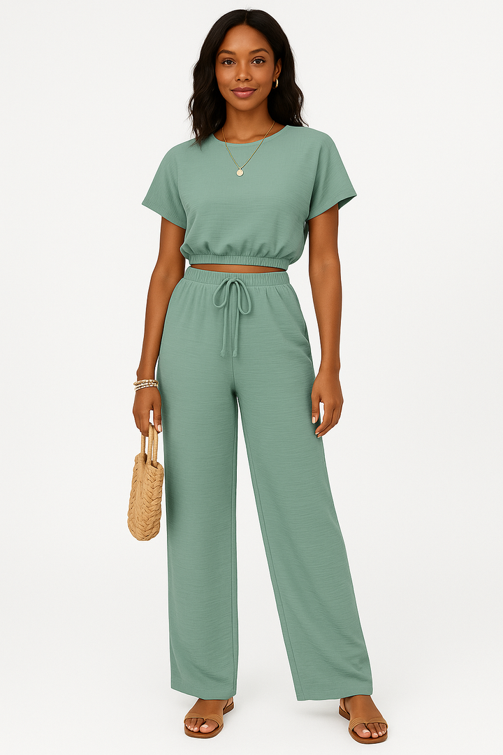 Andrine | Women's Wide-Leg Jumpsuit Set