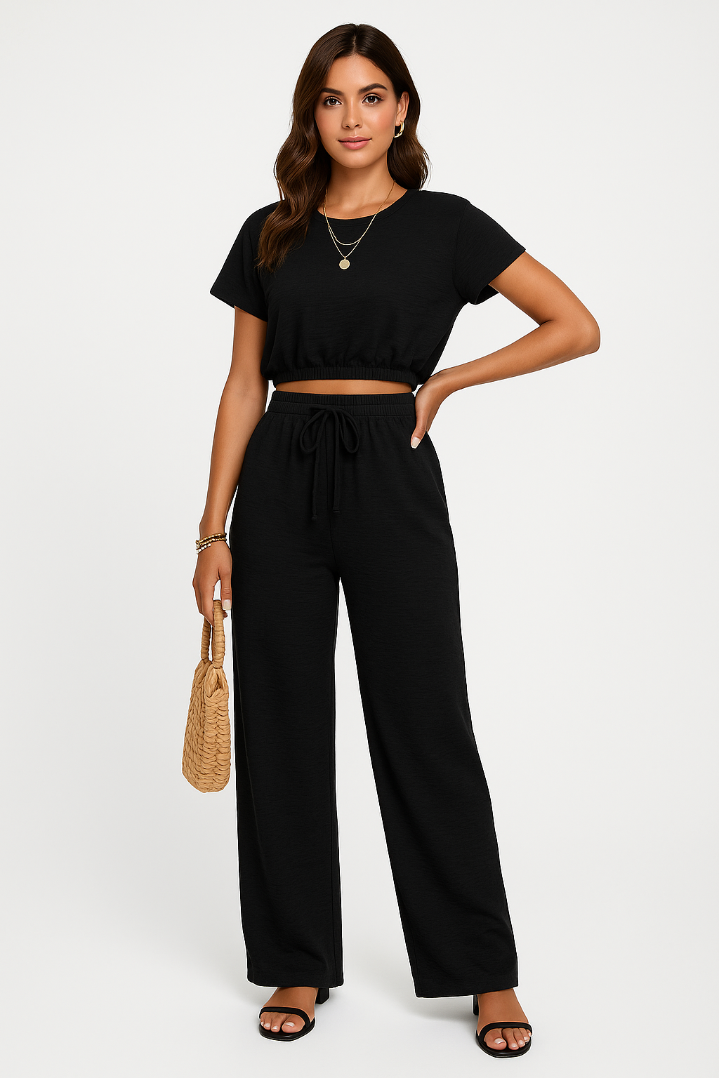 Andrine | Women's Wide-Leg Jumpsuit Set