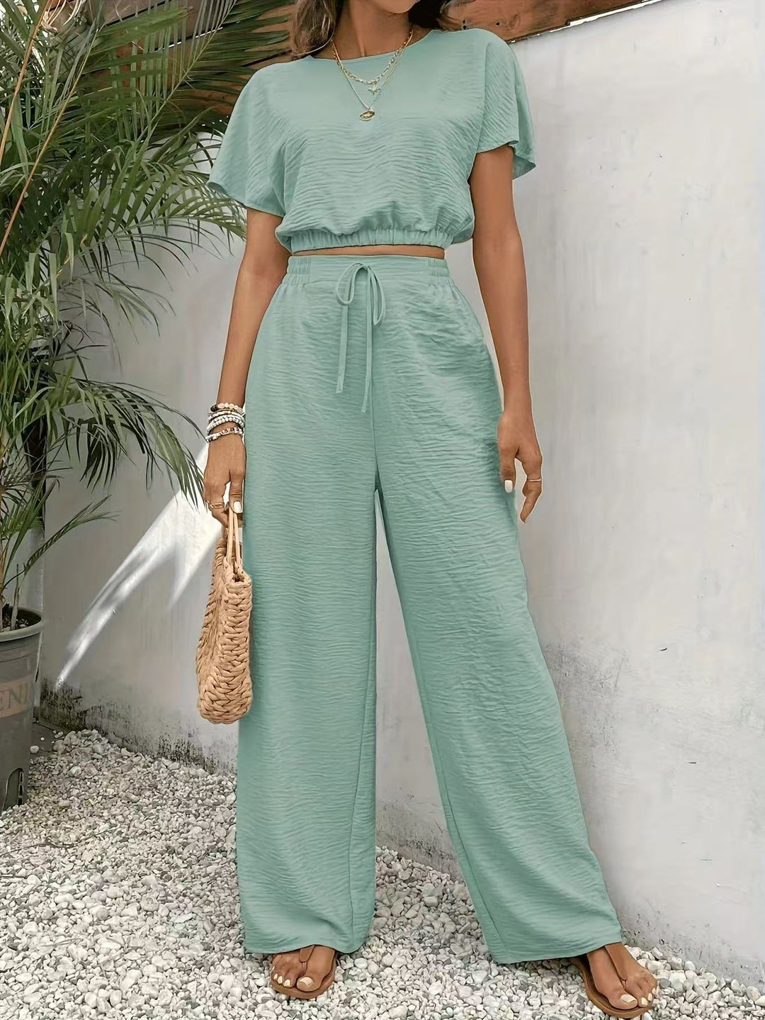Andrine | Women's Wide-Leg Jumpsuit Set
