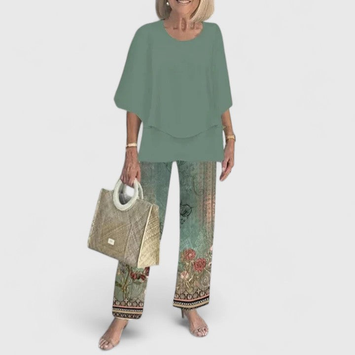 Benedikte | Women's Relaxed Fit Two-Piece Pants Set