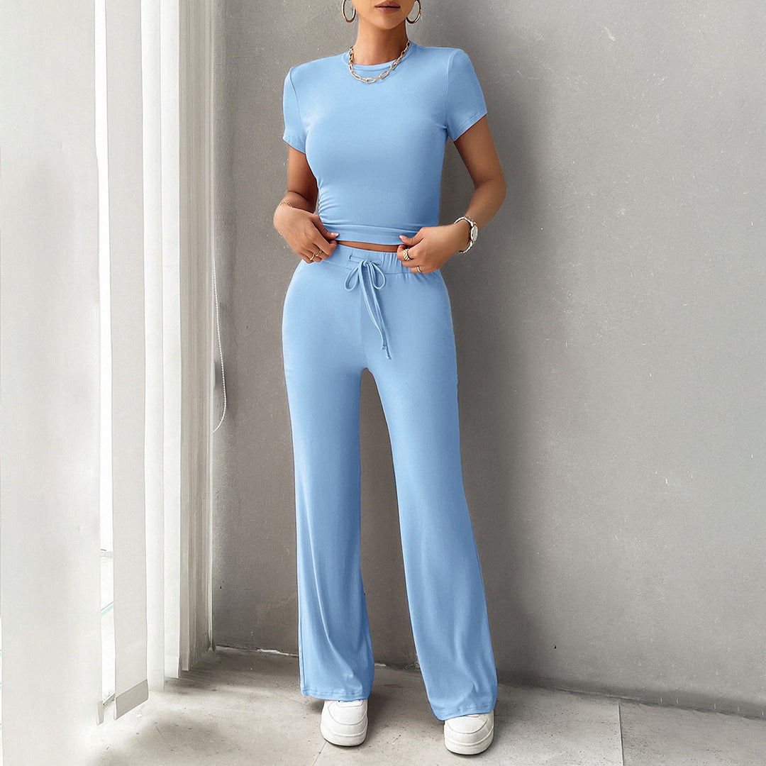 Dagny | Women's Cropped Pants with Wide Legs Set