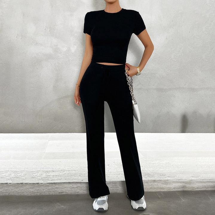 Dagny | Women's Cropped Pants with Wide Legs Set