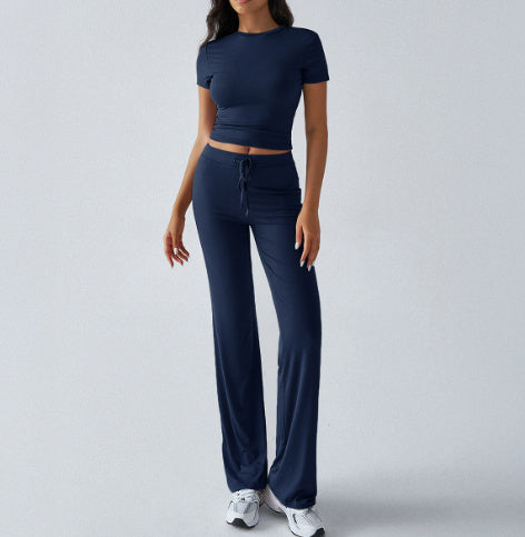 Dagny | Women's Cropped Pants with Wide Legs Set
