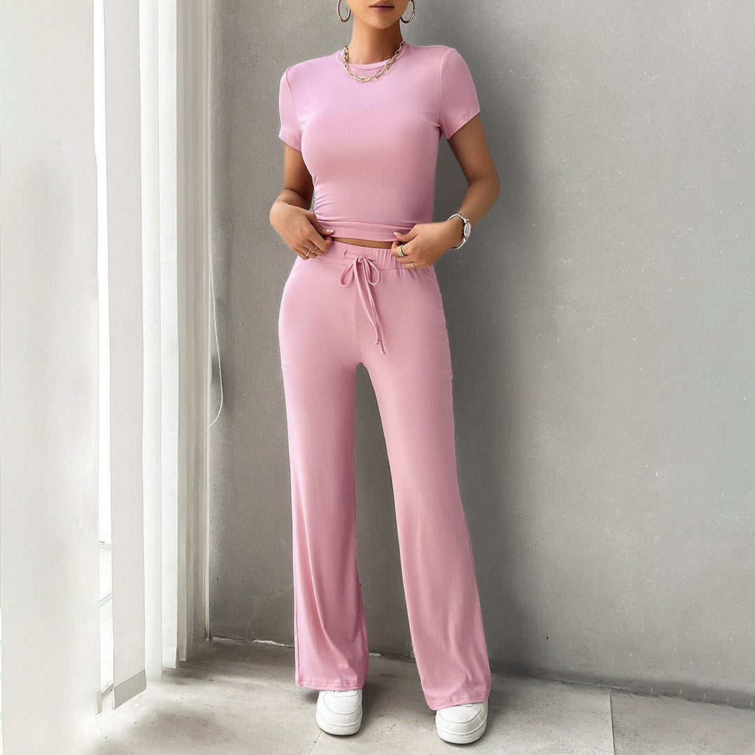 Dagny | Women's Cropped Pants with Wide Legs Set