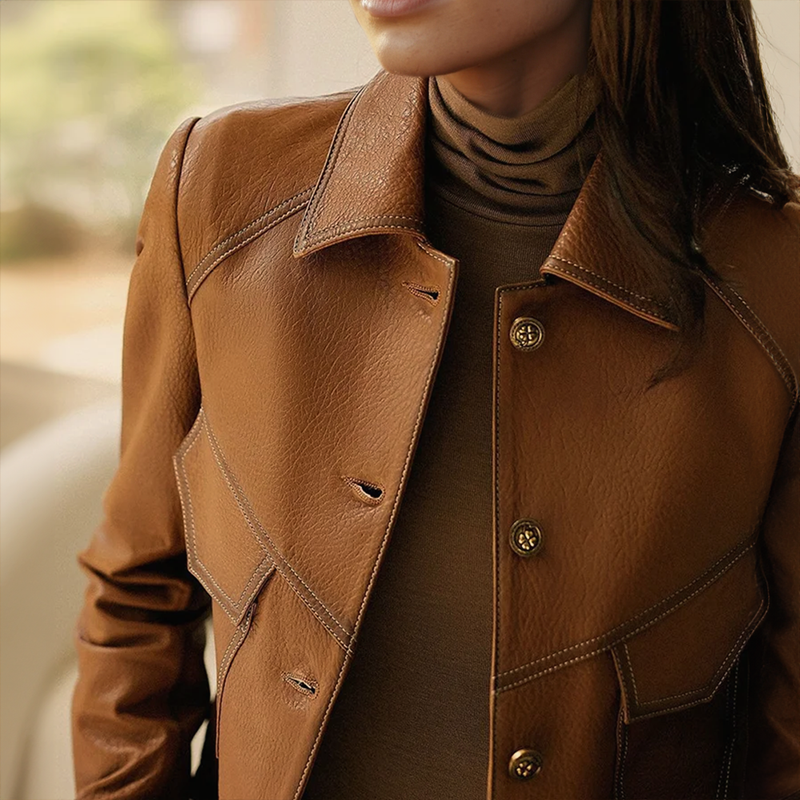 Ivy Manhattan | Zyvella Elegant Brown Jacket