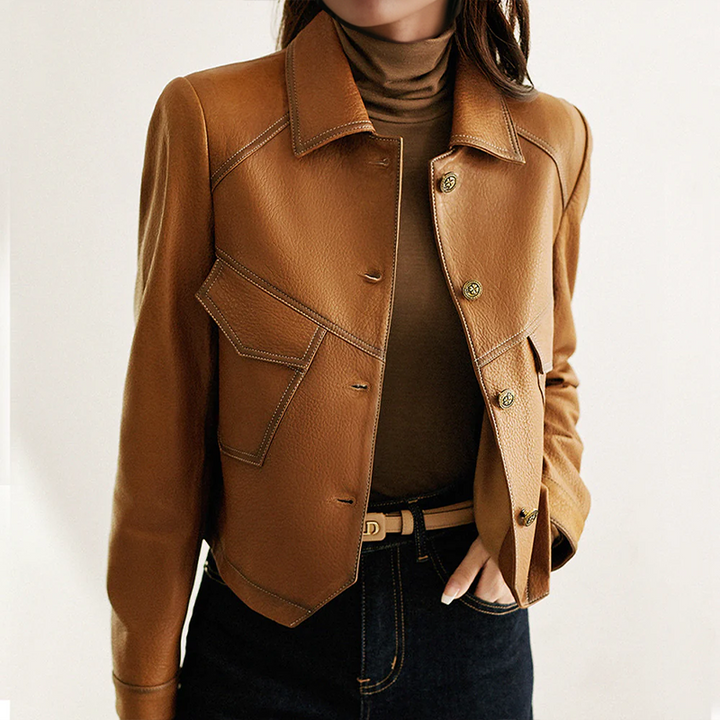 Ivy Manhattan | Zyvella Elegant Brown Jacket