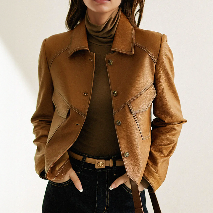 Ivy Manhattan | Zyvella Elegant Brown Jacket
