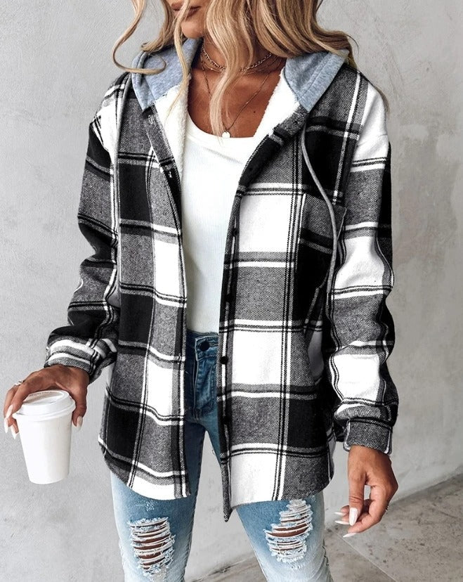 Ivy Manhattan | Beatrix Plaid Hooded Jacket