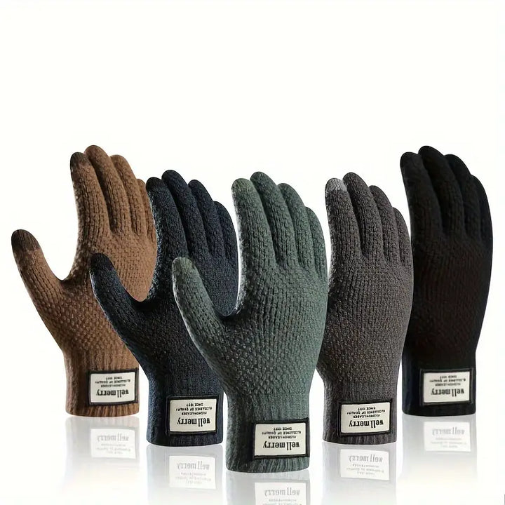 Knitted Touchscreen Gloves for Men | Ideal for Winter