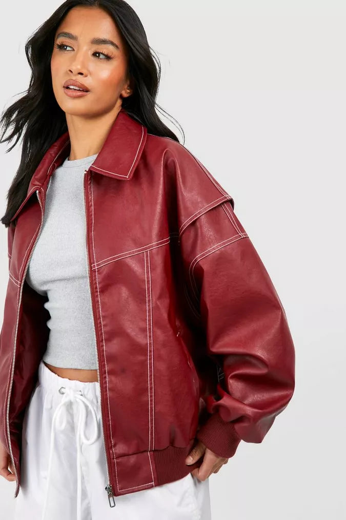 Selene | Elegant Red Jacket for Women