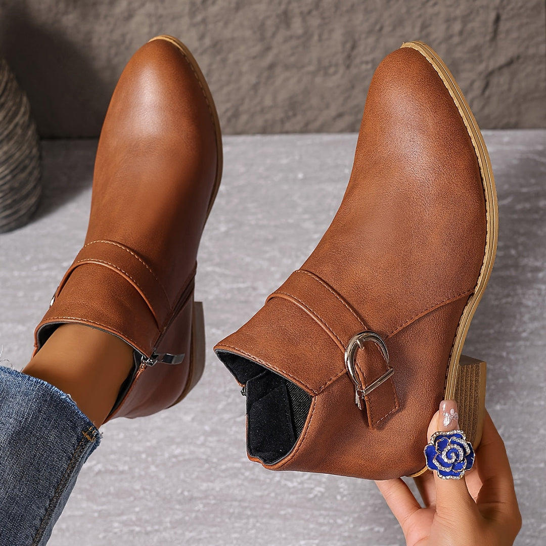 Amélina™ – Comfortable ankle boots with buckles for sensitive feet