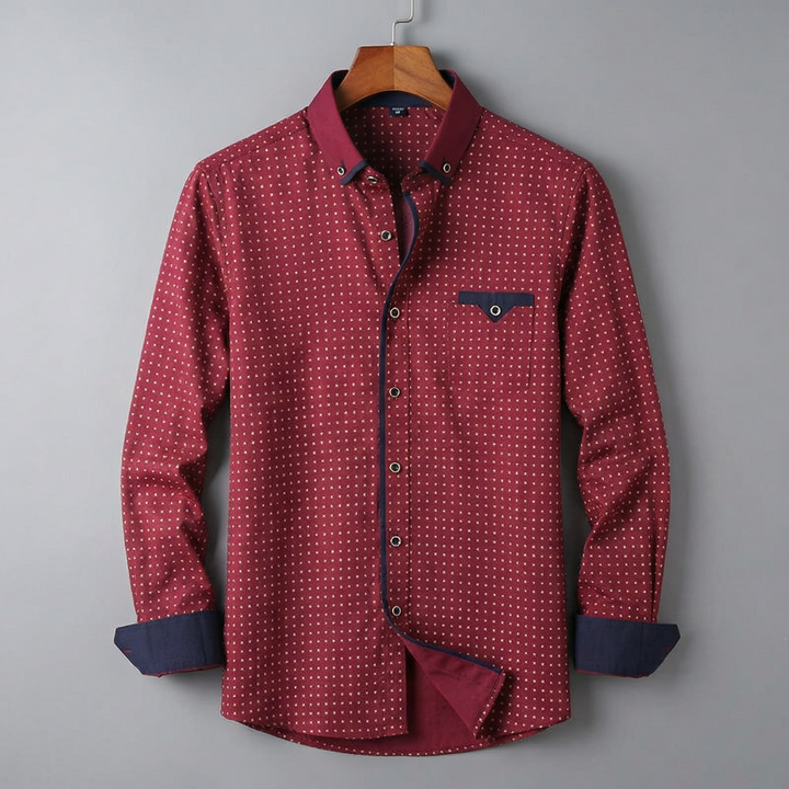 Ivy Manhattan | Patterned Shirt Contrasting Details